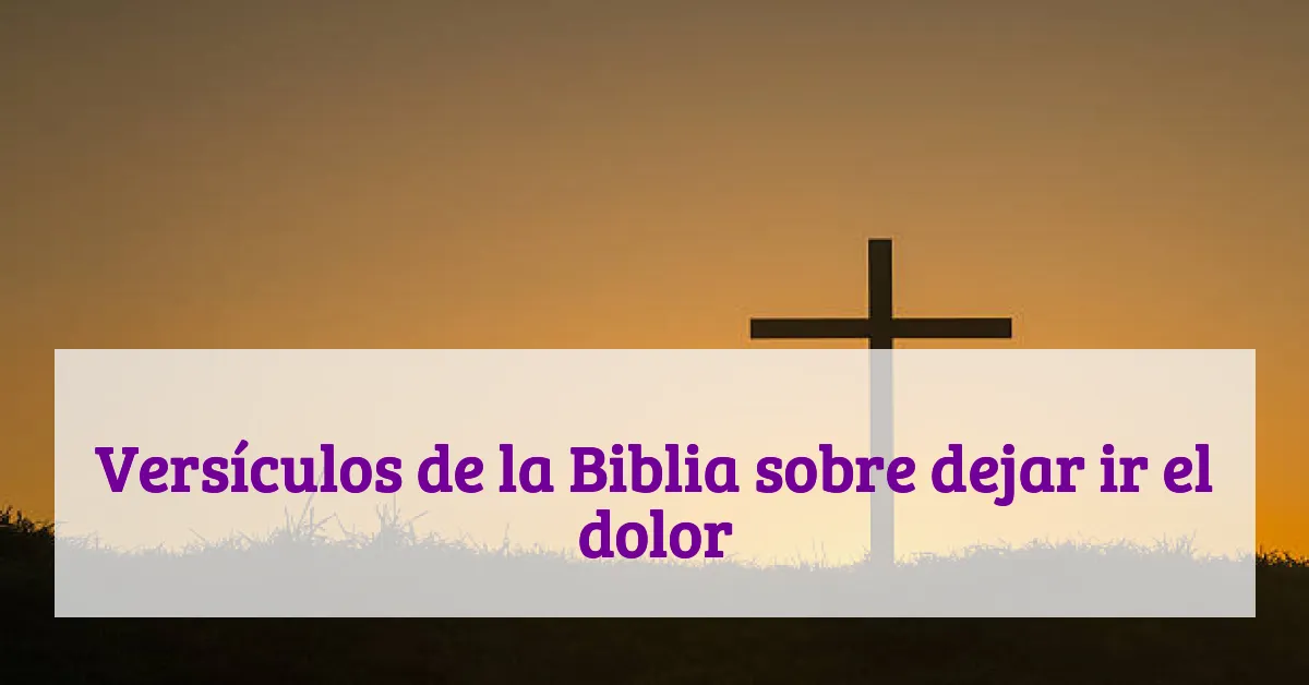 Versículos de la Biblia sobre dejar ir el dolor