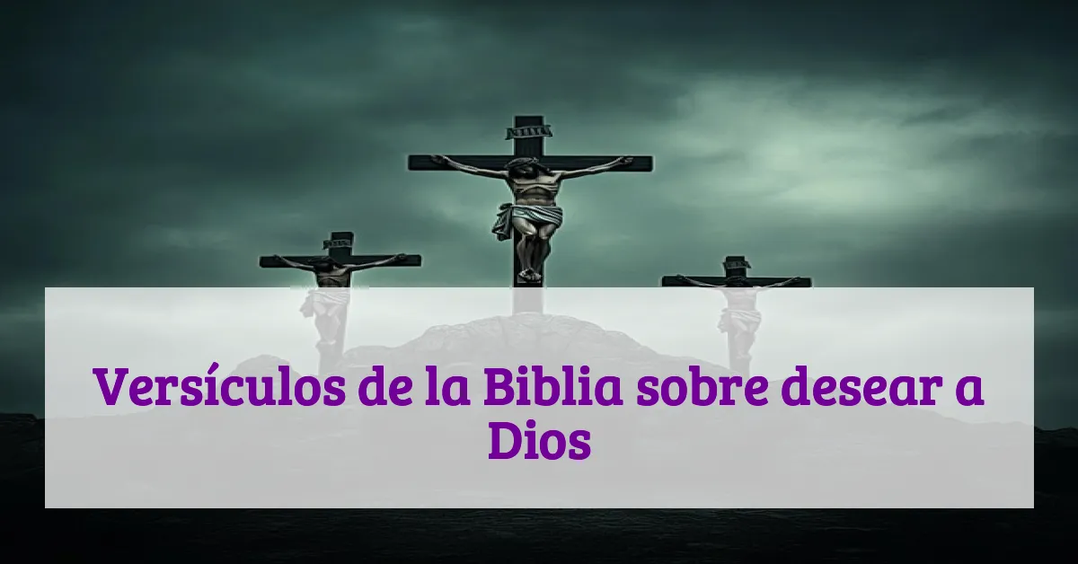 Versículos de la Biblia sobre desear a Dios