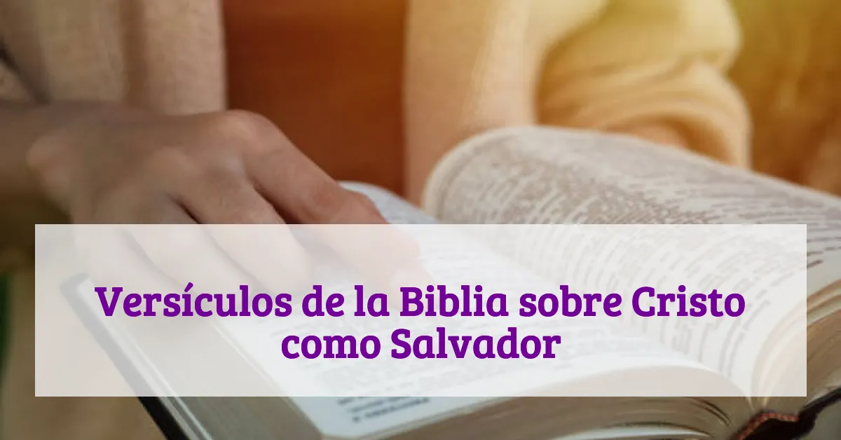 Versículos de la Biblia sobre Cristo como Salvador