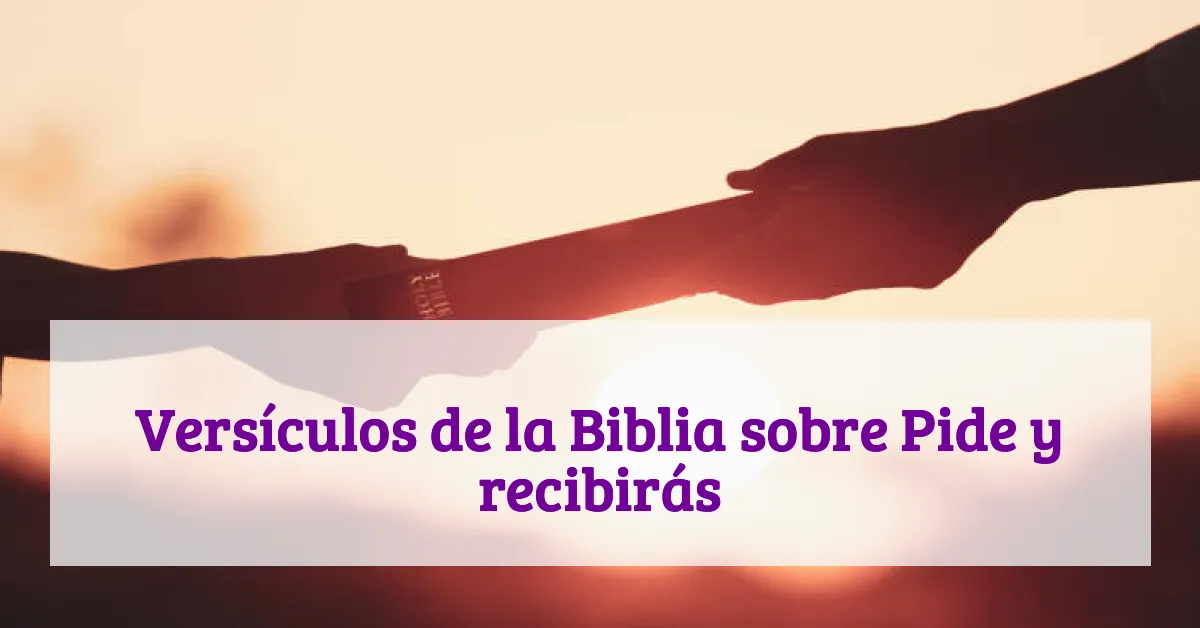 Versículos de la Biblia sobre Pide y recibirás