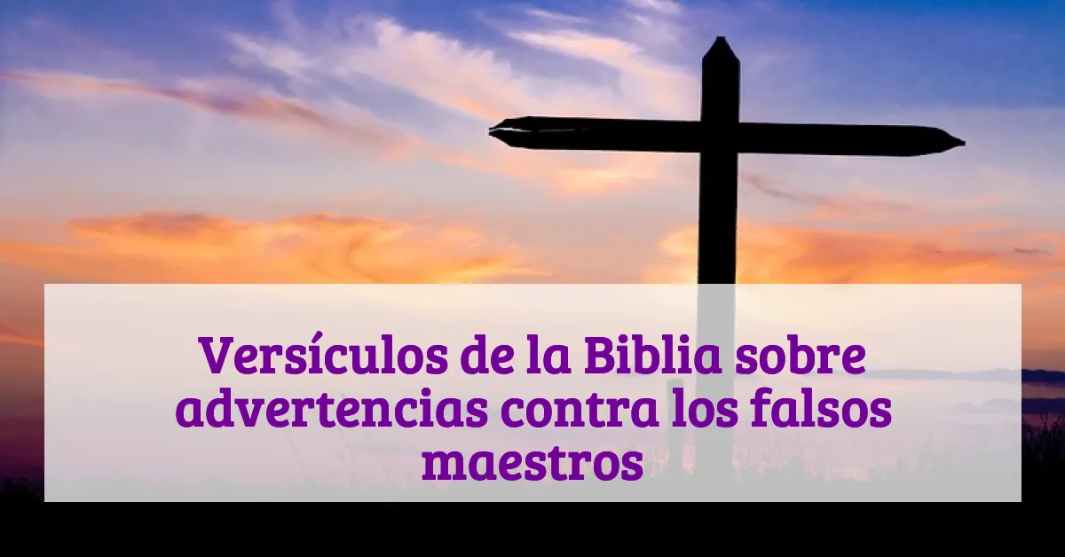 Versículos de la Biblia sobre advertencias contra los falsos maestros