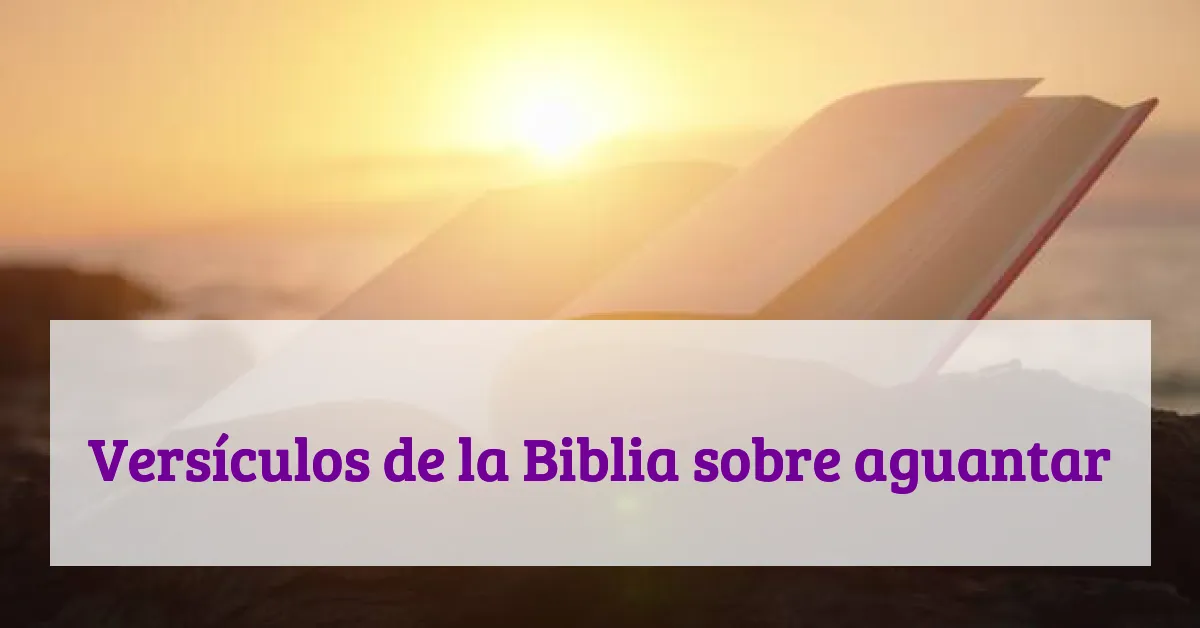 Versículos de la Biblia sobre aguantar