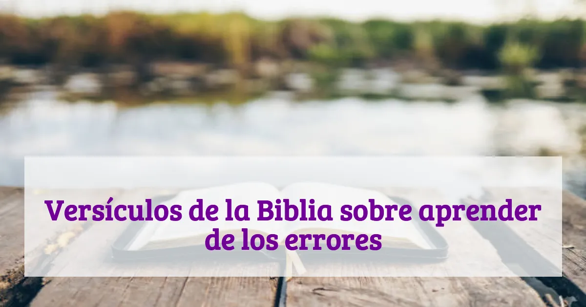 Versículos de la Biblia sobre aprender de los errores