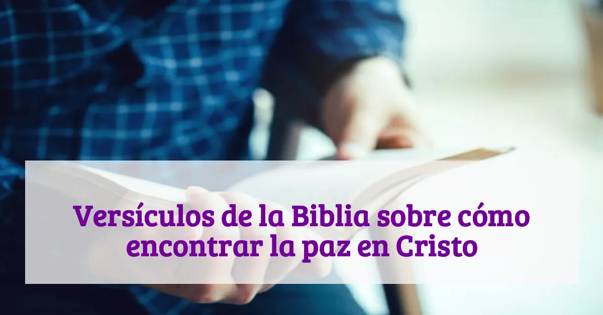 Versículos de la Biblia sobre cómo encontrar la paz en Cristo