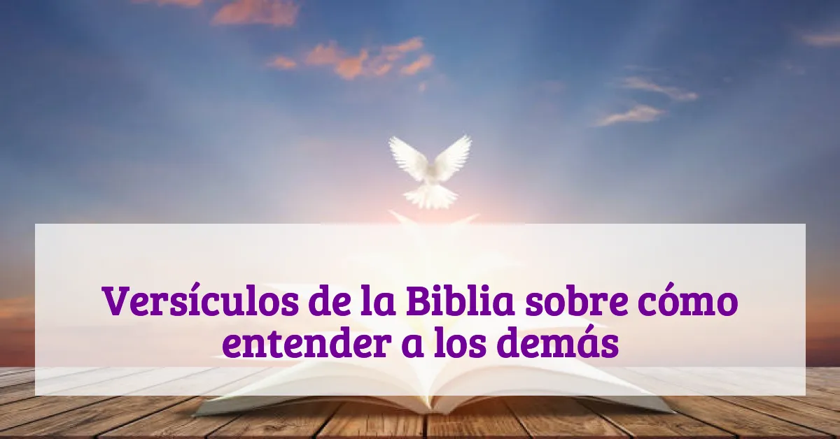 Versículos de la Biblia sobre cómo entender a los demás