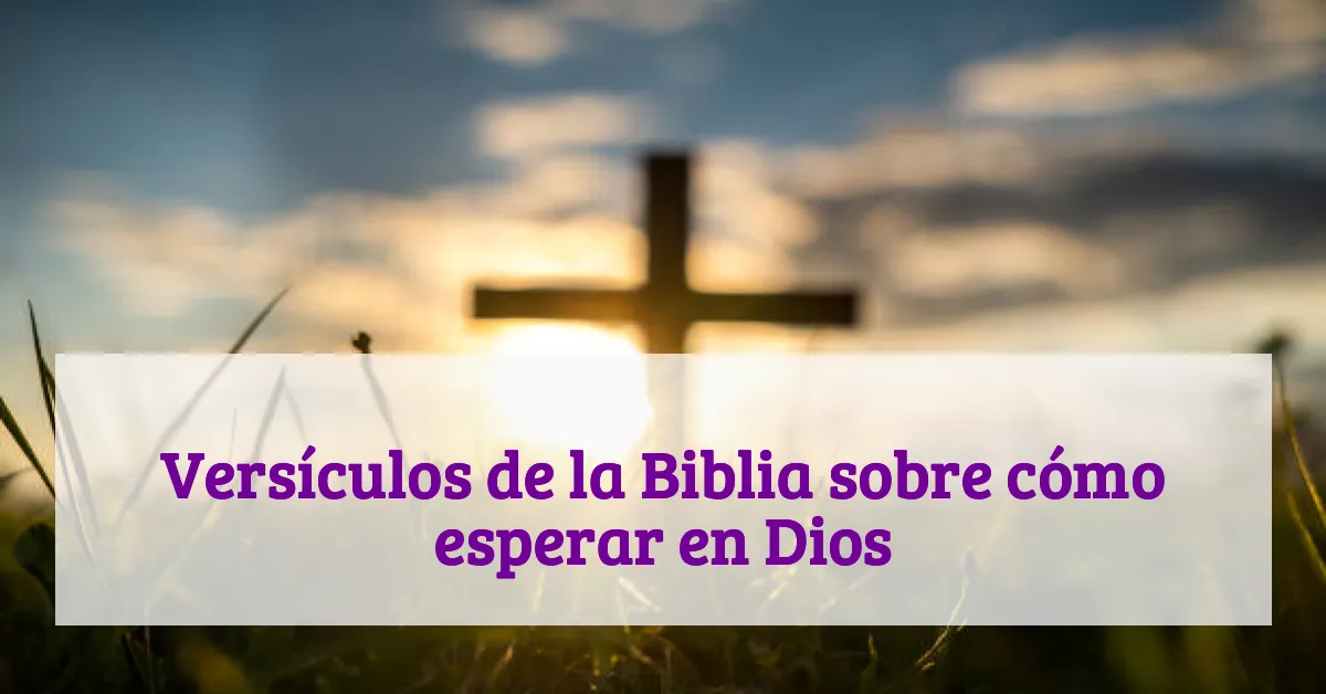 Versículos de la Biblia sobre cómo esperar en Dios