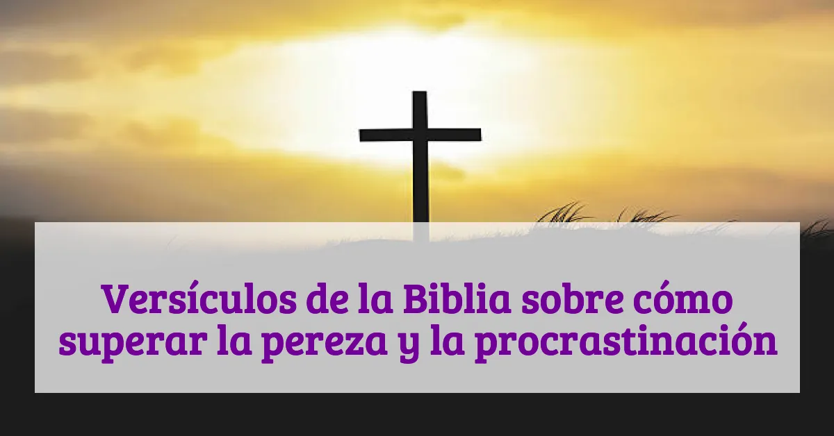 Versículos de la Biblia sobre cómo superar la pereza y la procrastinación