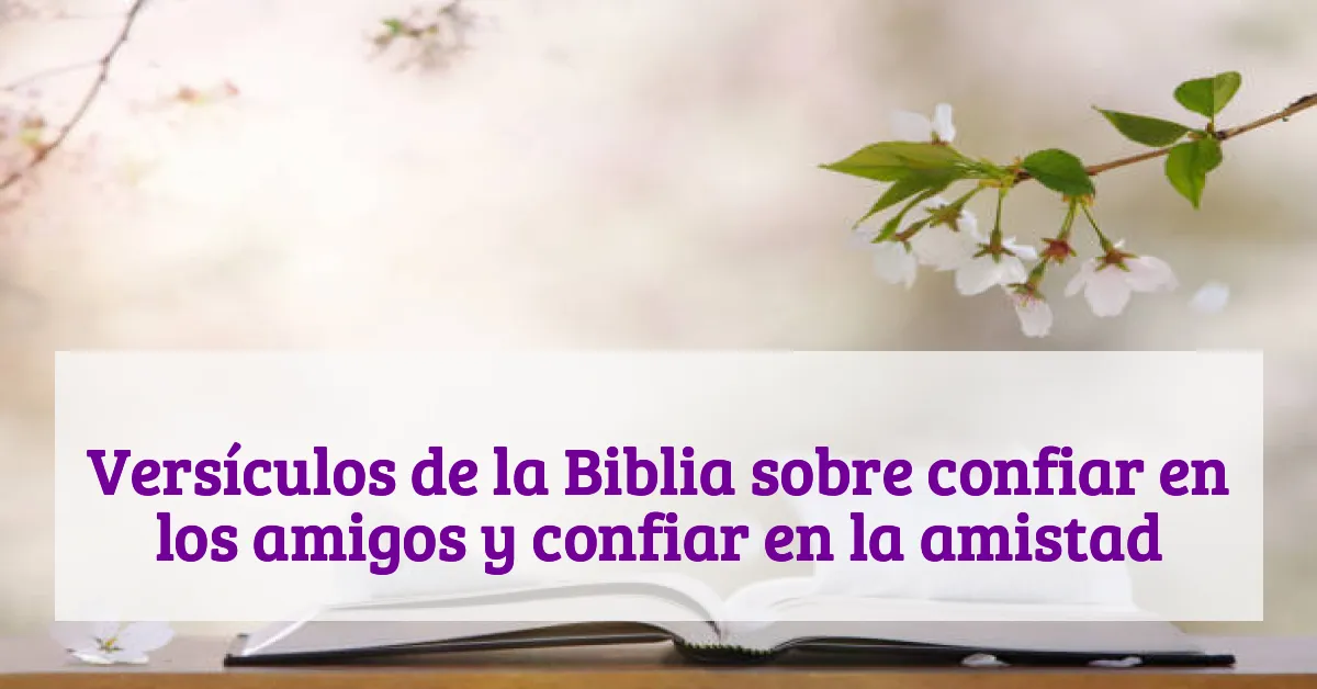 Versículos de la Biblia sobre confiar en los amigos y confiar en la amistad