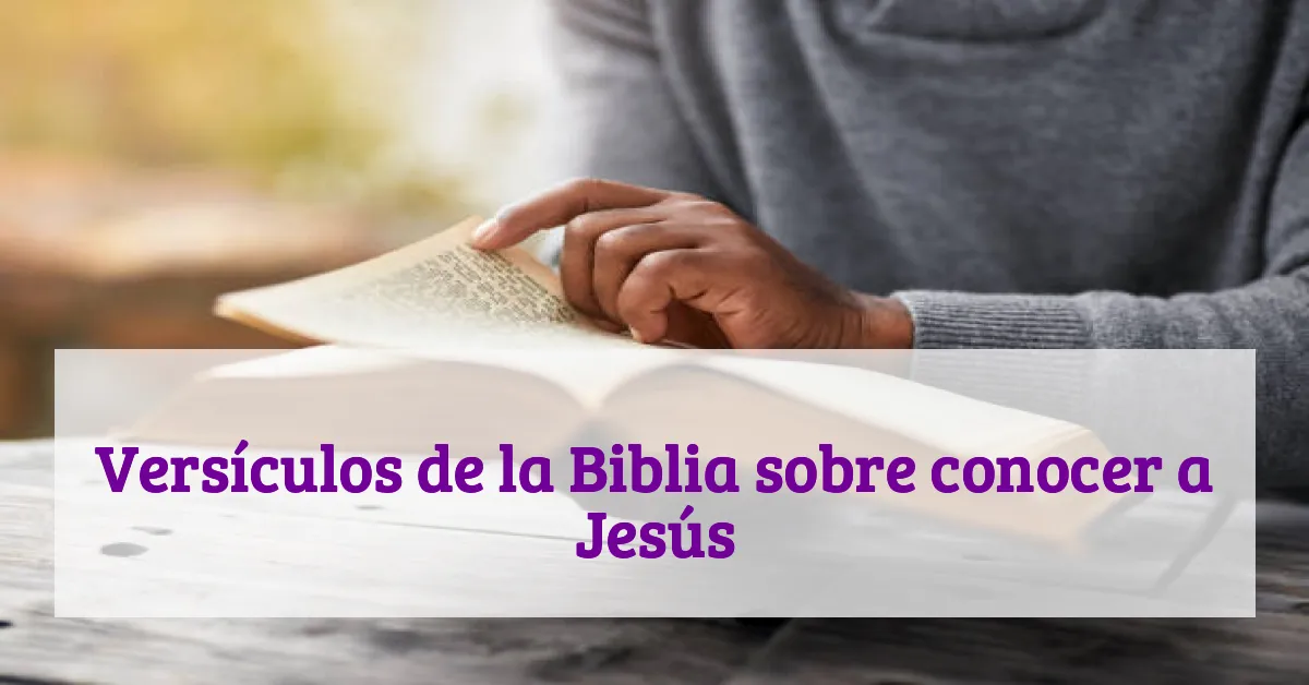 Versículos de la Biblia sobre conocer a Jesús