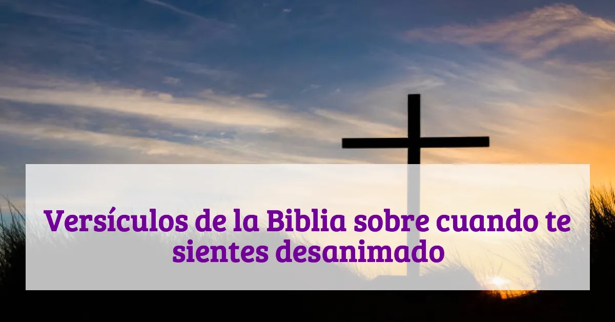 Versículos de la Biblia sobre cuando te sientes desanimado