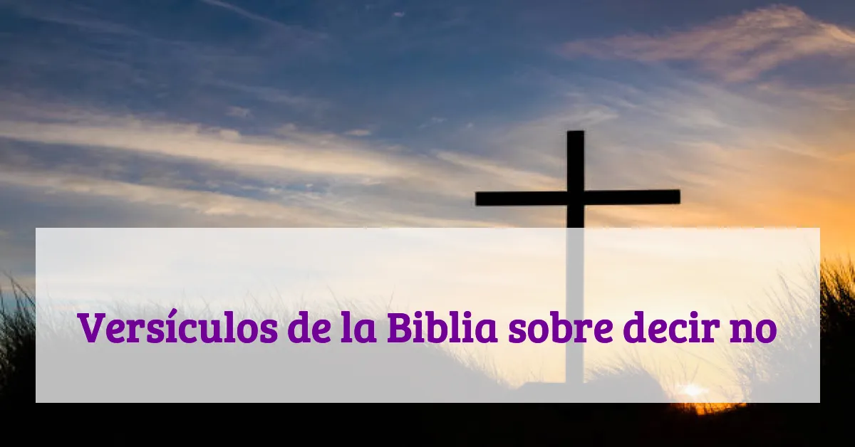 Versículos de la Biblia sobre decir no