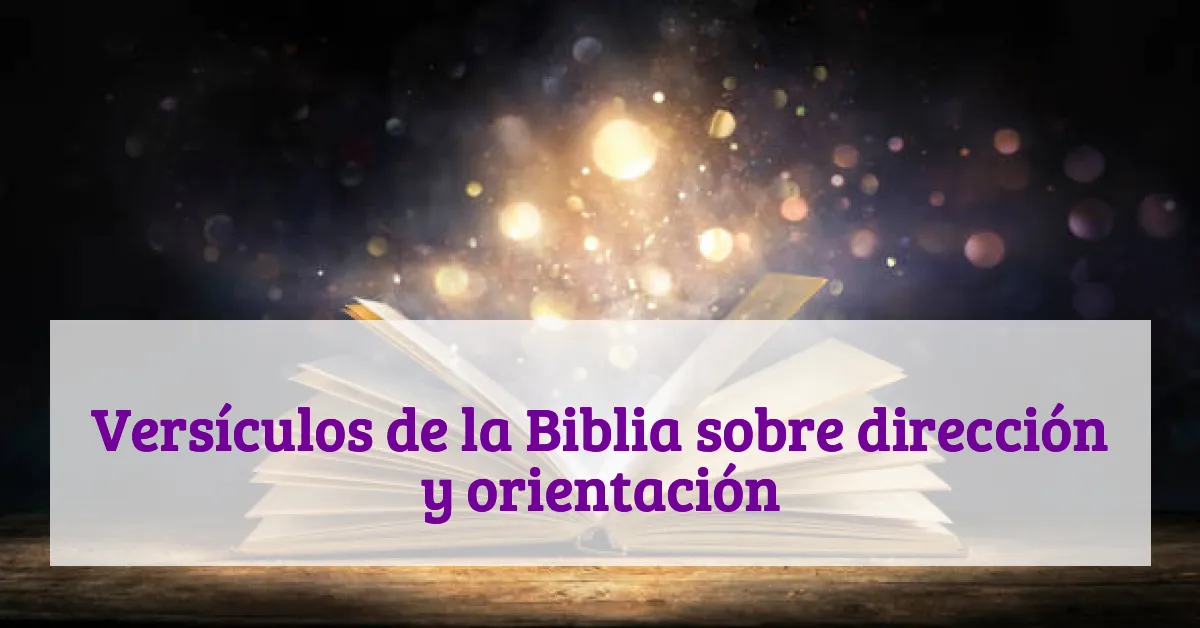 Versículos de la Biblia sobre dirección y orientación