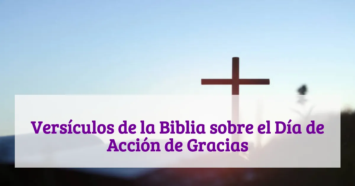 Versículos de la Biblia sobre el Día de Acción de Gracias