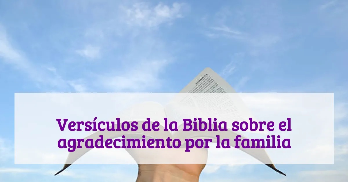 Versículos de la Biblia sobre el agradecimiento por la familia