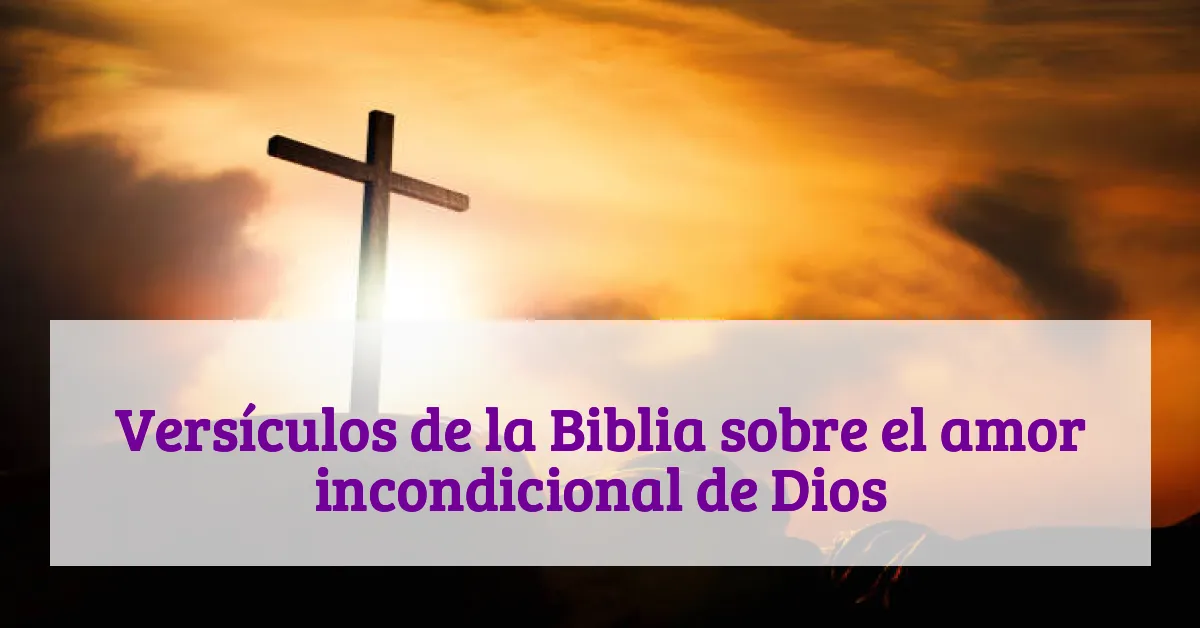 Versículos de la Biblia sobre el amor incondicional de Dios