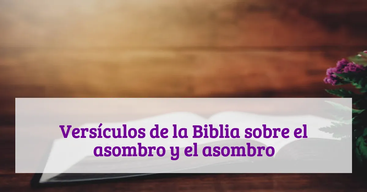Versículos de la Biblia sobre el asombro y el asombro
