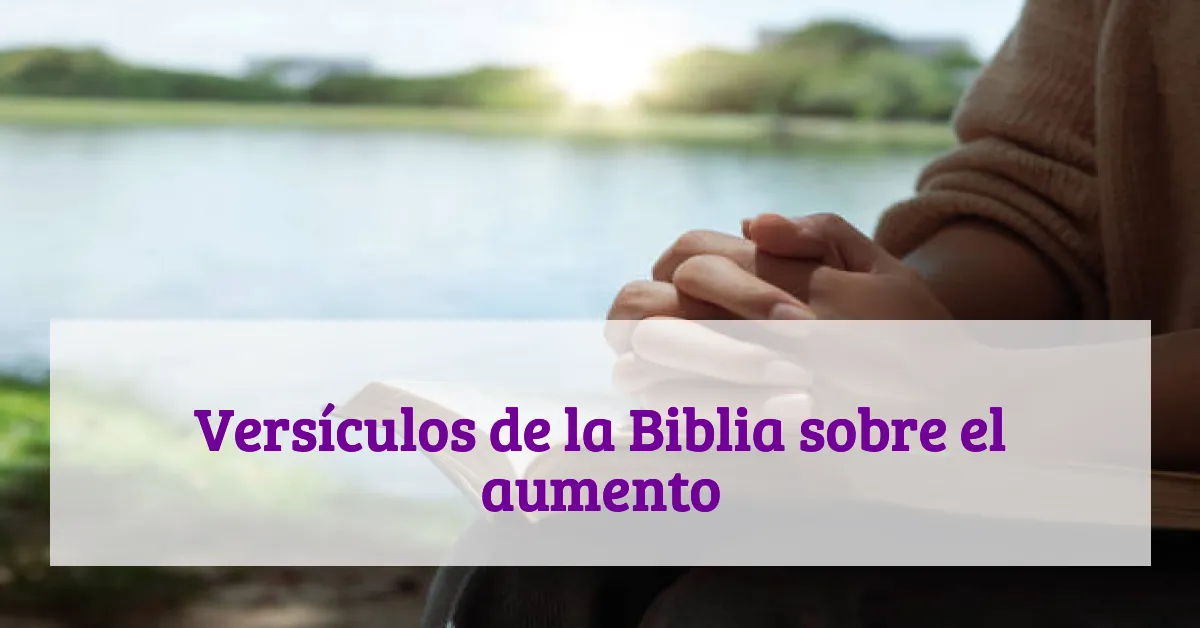 Versículos de la Biblia sobre el aumento