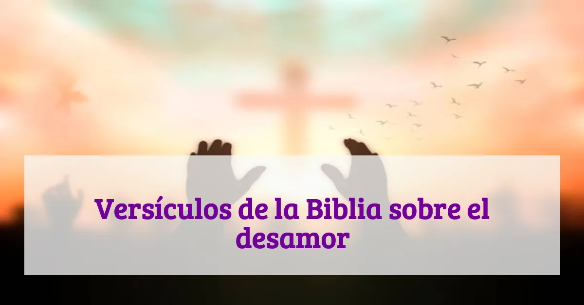 Versículos de la Biblia sobre el desamor