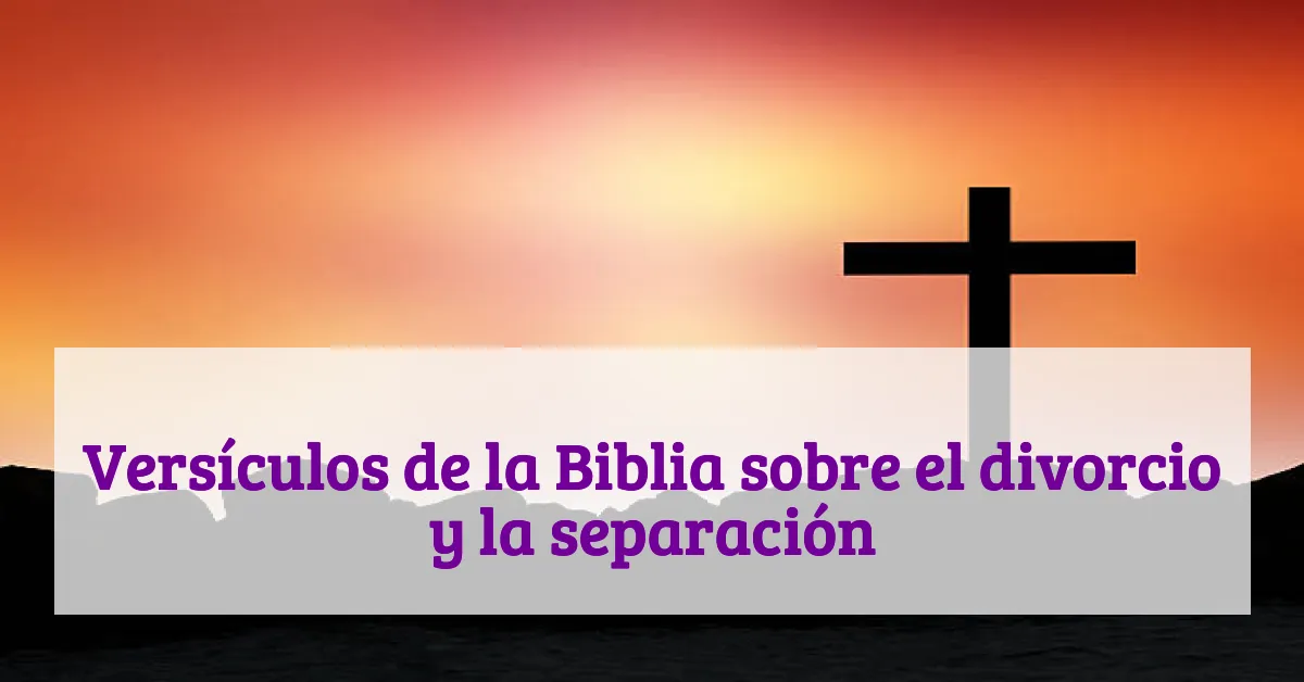 Versículos de la Biblia sobre el divorcio y la separación