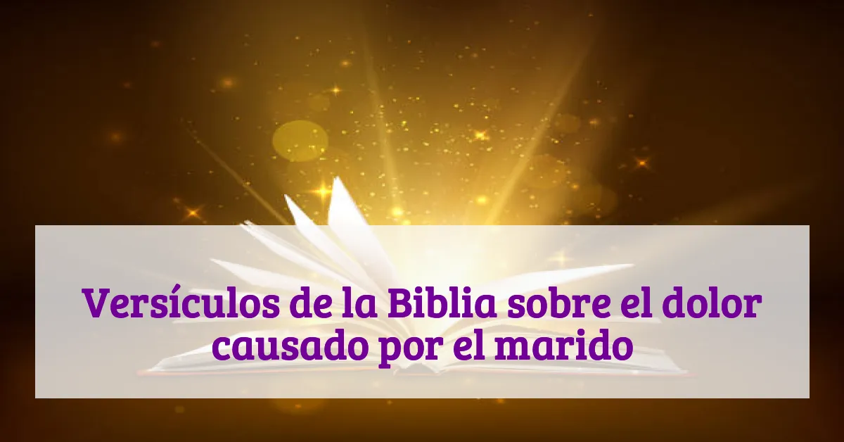 Versículos de la Biblia sobre el dolor causado por el marido