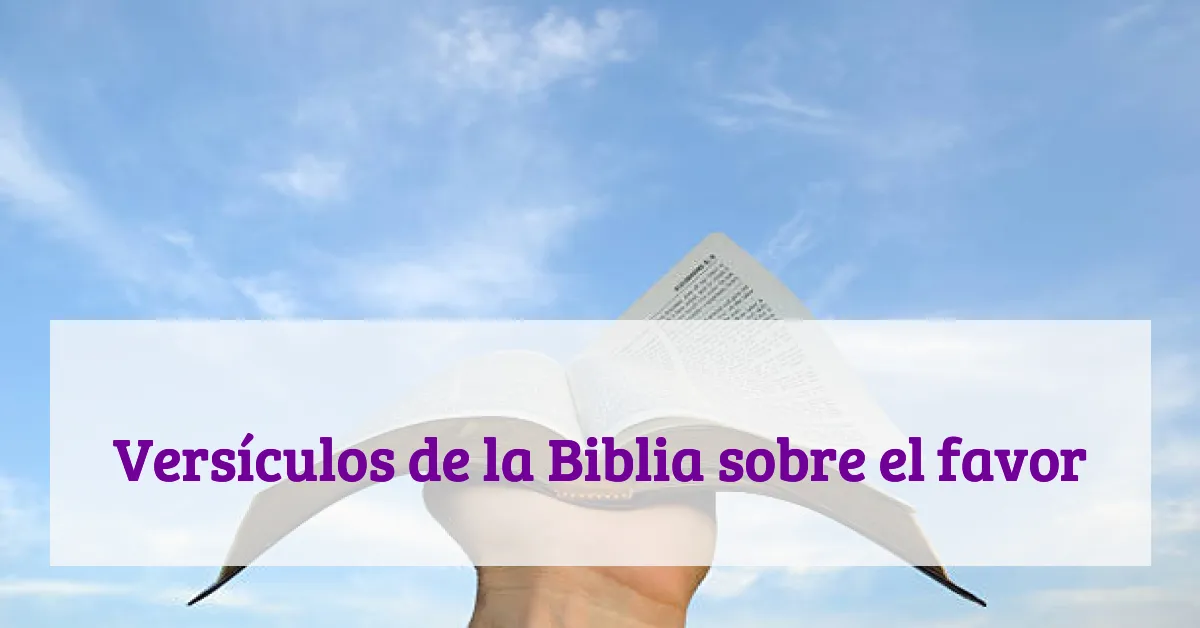 Versículos de la Biblia sobre el favor