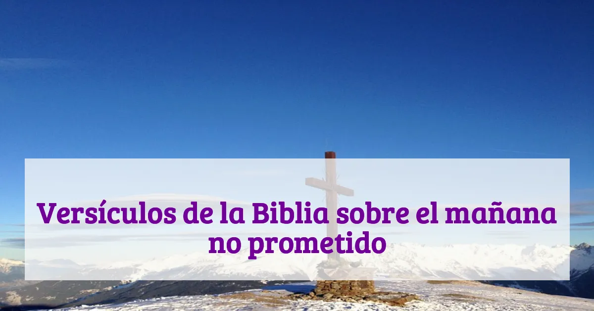 Versículos de la Biblia sobre el mañana no prometido