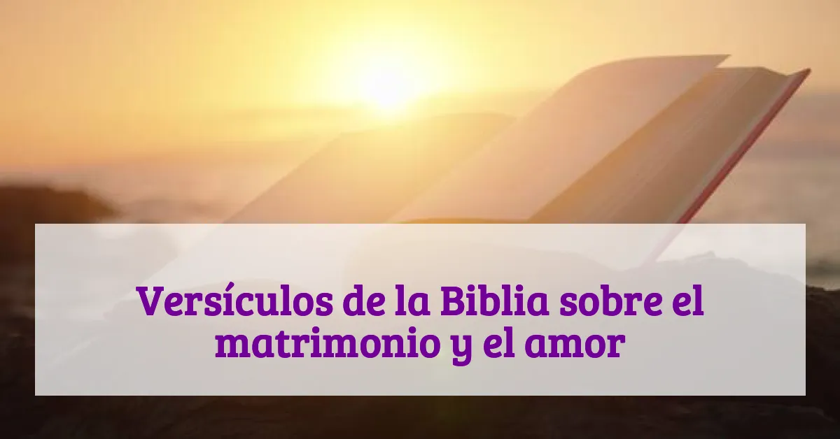 Versículos de la Biblia sobre el matrimonio y el amor