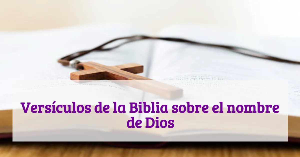 Versículos de la Biblia sobre el nombre de Dios