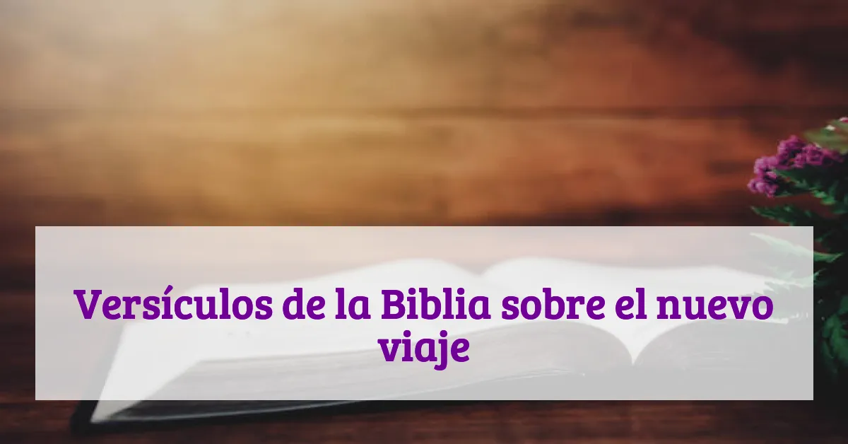 Versículos de la Biblia sobre el nuevo viaje