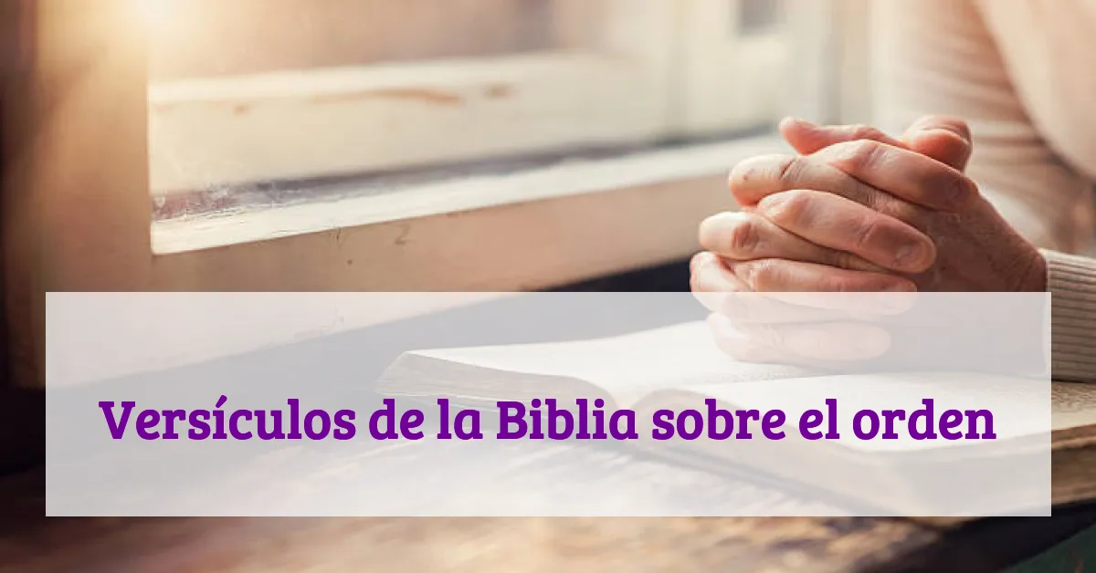 Versículos de la Biblia sobre el orden