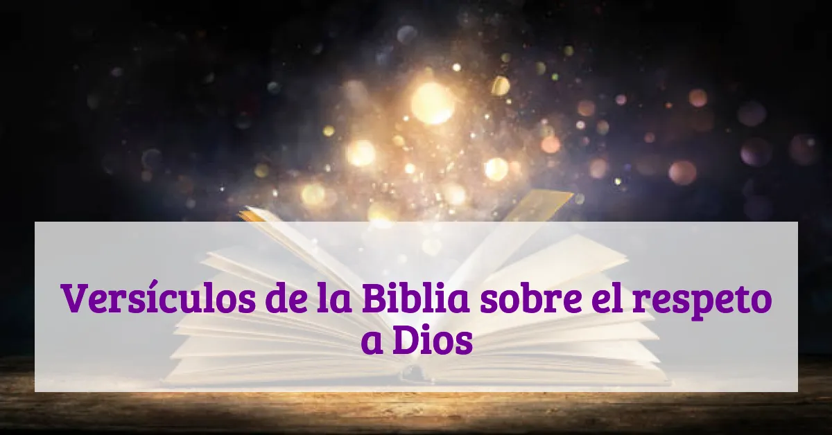 Versículos de la Biblia sobre el respeto a Dios