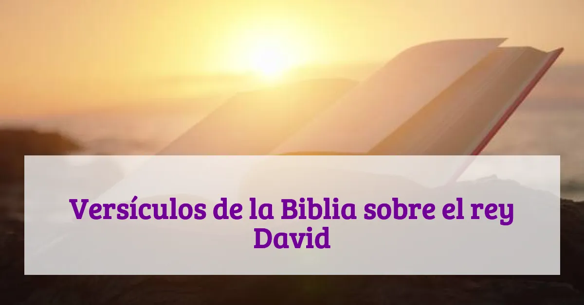 Versículos de la Biblia sobre el rey David