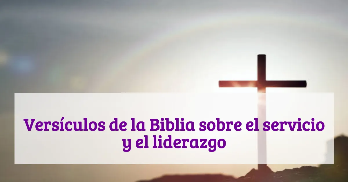 Versículos de la Biblia sobre el servicio y el liderazgo