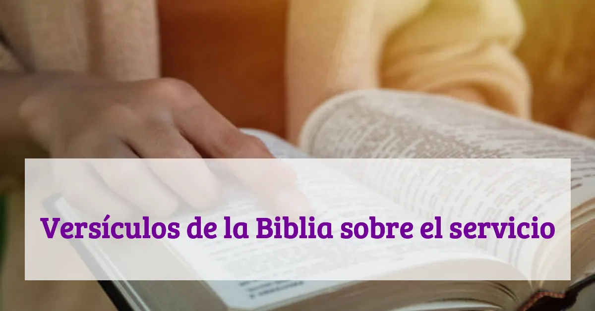 Versículos de la Biblia sobre el servicio
