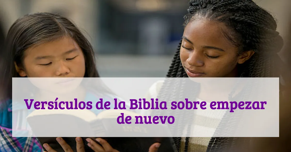 Versículos de la Biblia sobre empezar de nuevo