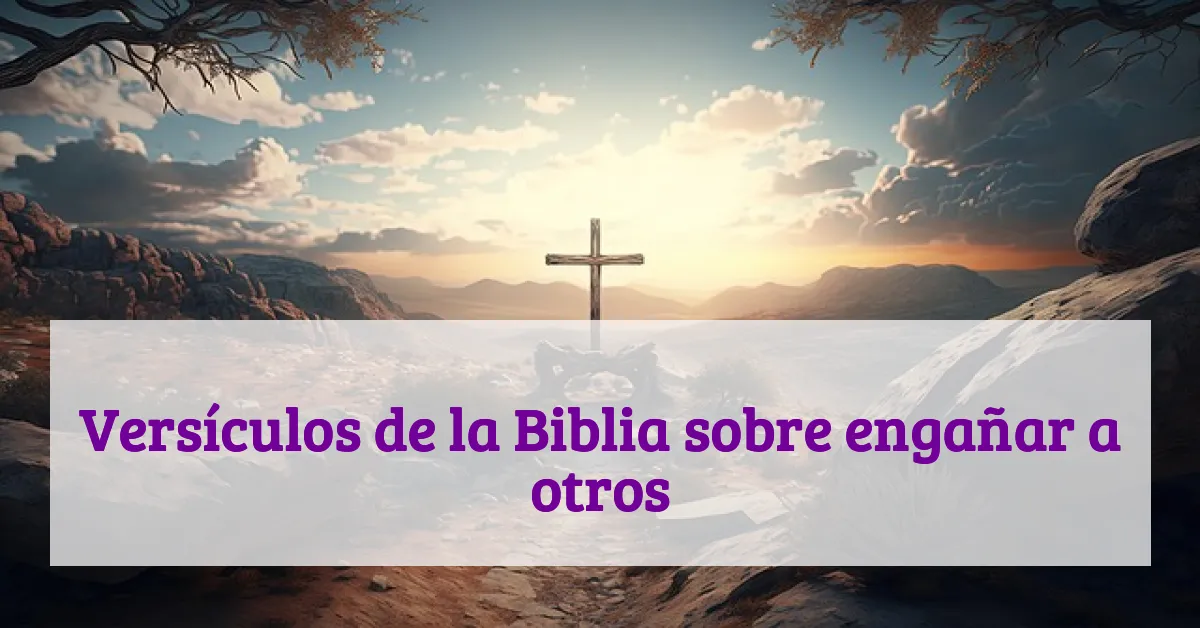 Versículos de la Biblia sobre engañar a otros