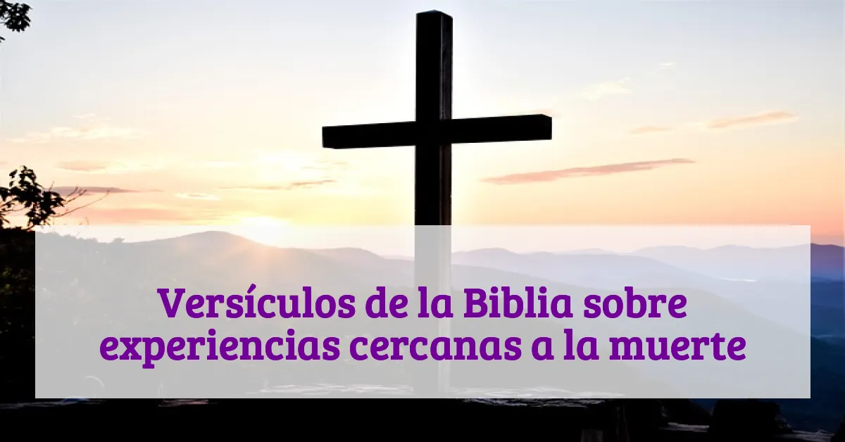Versículos de la Biblia sobre experiencias cercanas a la muerte