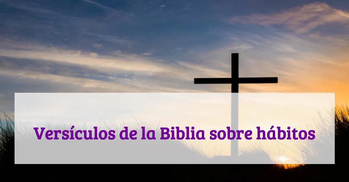 Versículos de la Biblia sobre hábitos
