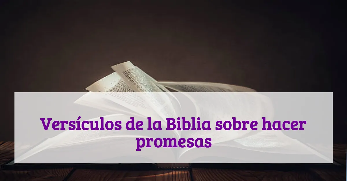 Versículos de la Biblia sobre hacer promesas