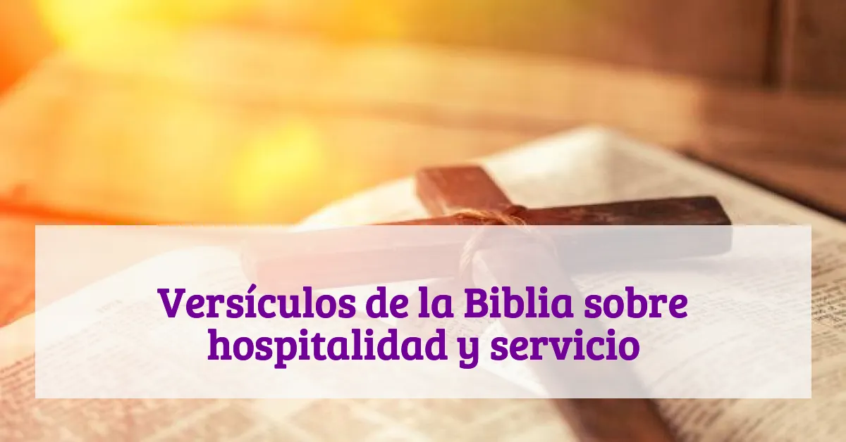 Versículos de la Biblia sobre hospitalidad y servicio