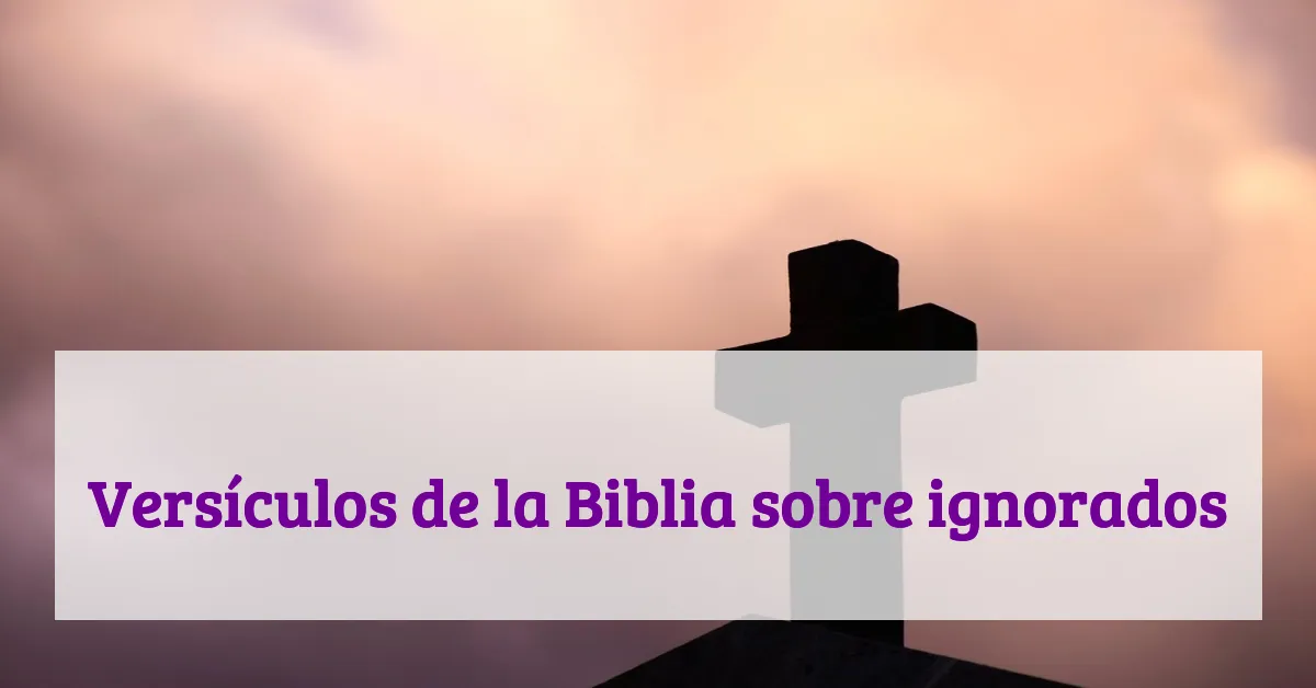 Versículos de la Biblia sobre ignorados