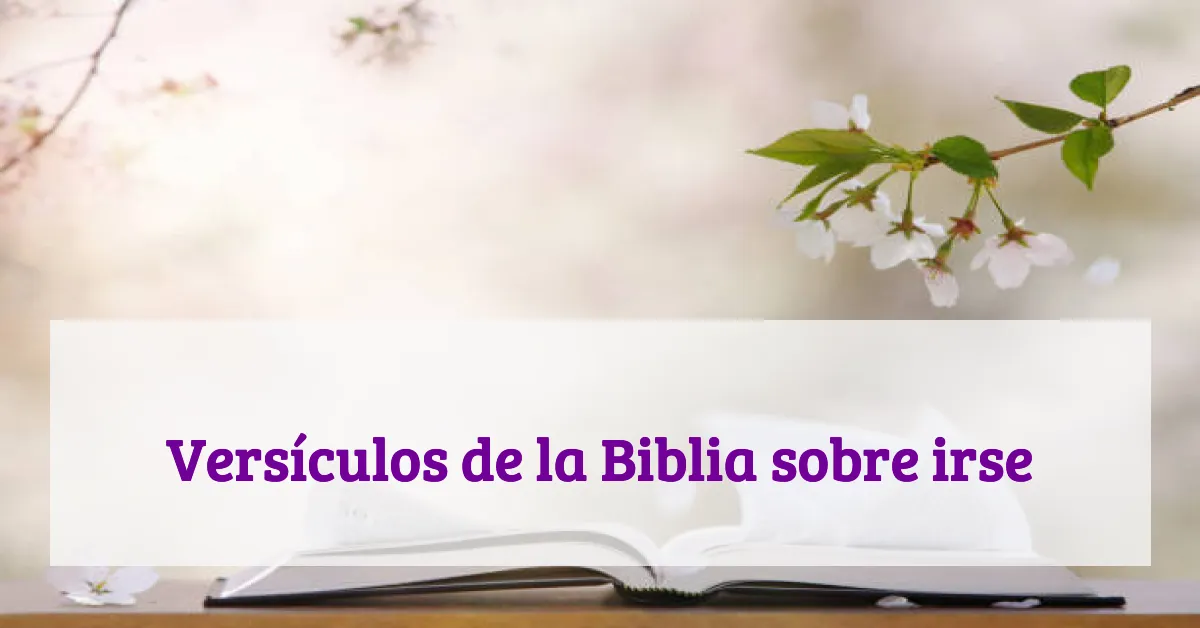 Versículos de la Biblia sobre irse