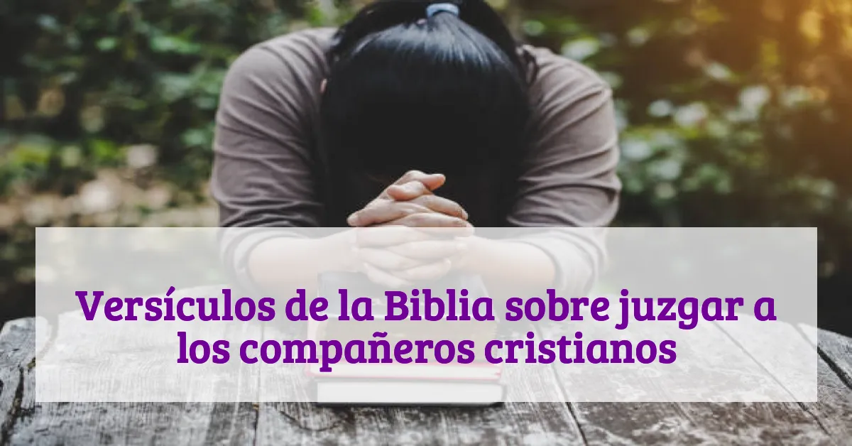 Versículos de la Biblia sobre juzgar a los compañeros cristianos