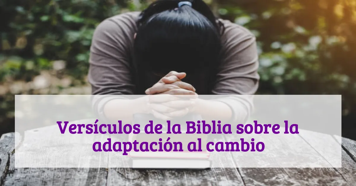Versículos de la Biblia sobre la adaptación al cambio