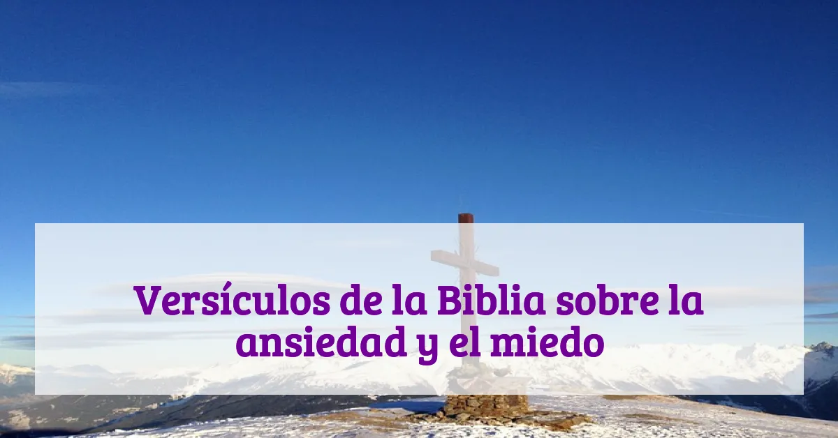 Versículos de la Biblia sobre la ansiedad y el miedo