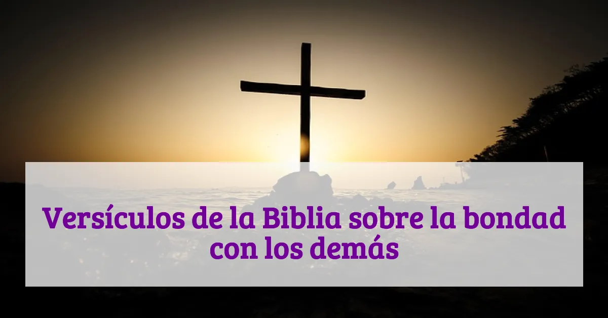 Versículos de la Biblia sobre la bondad con los demás
