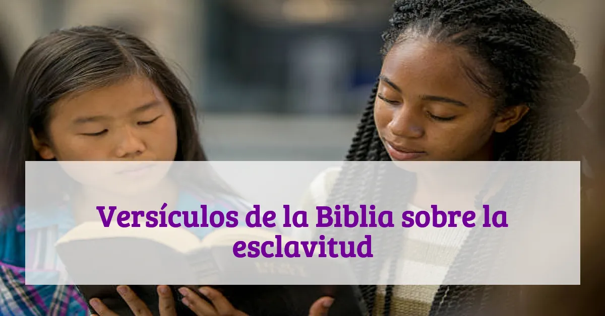 Versículos de la Biblia sobre la esclavitud