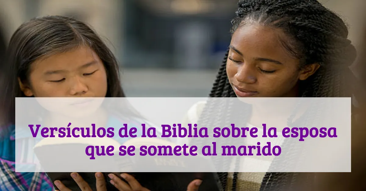 Versículos de la Biblia sobre la esposa que se somete al marido