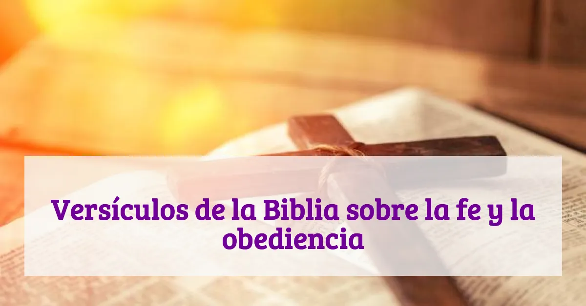 Versículos de la Biblia sobre la fe y la obediencia