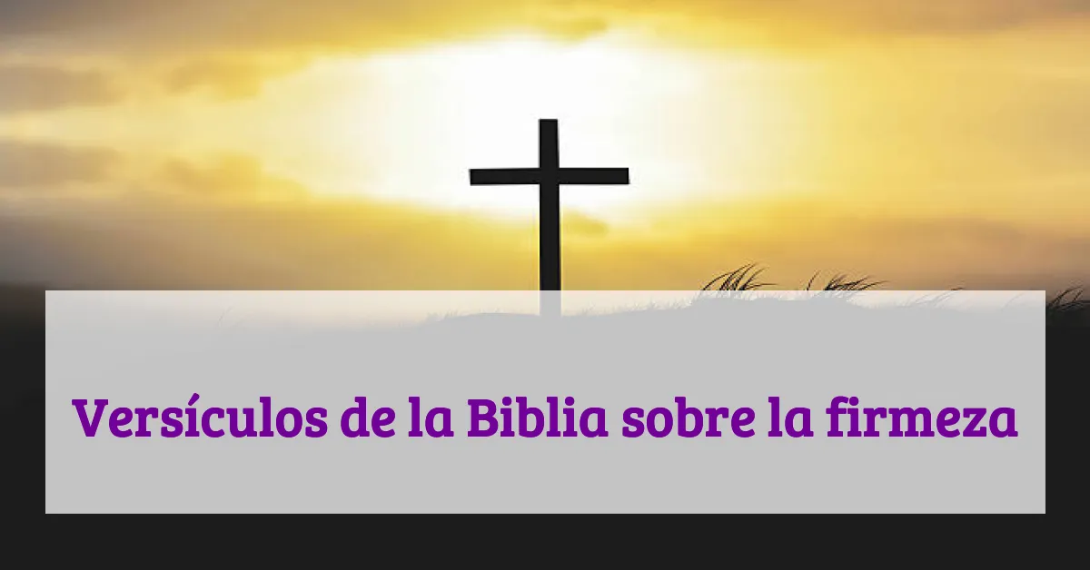 Versículos de la Biblia sobre la firmeza